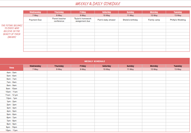 weekly-daily planner