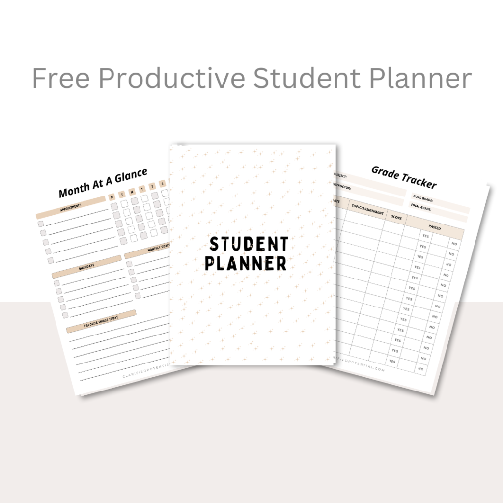 student productivity planner image