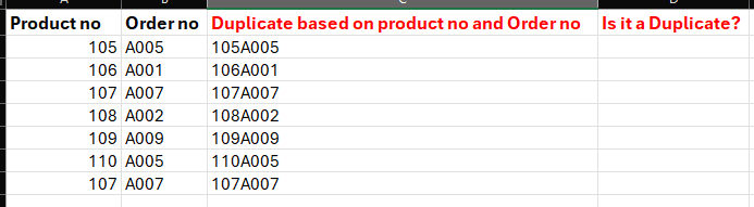 Using a Formula to Identify Duplicate Entries in 2 columns 2